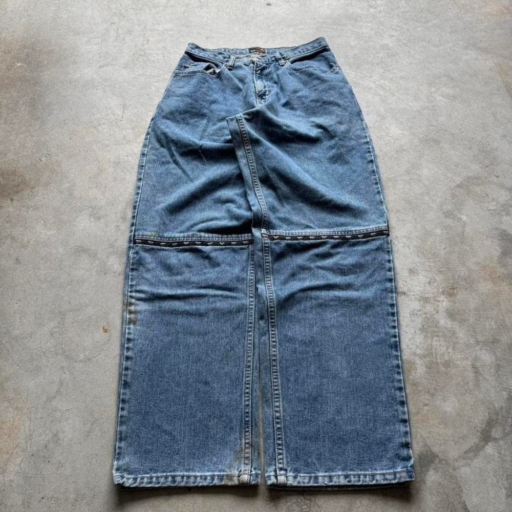 Baggy Mossimo Big Pocket Jnco Styl Y2k Vintage Denim Jeans 30x32 - Picture 4 of 8